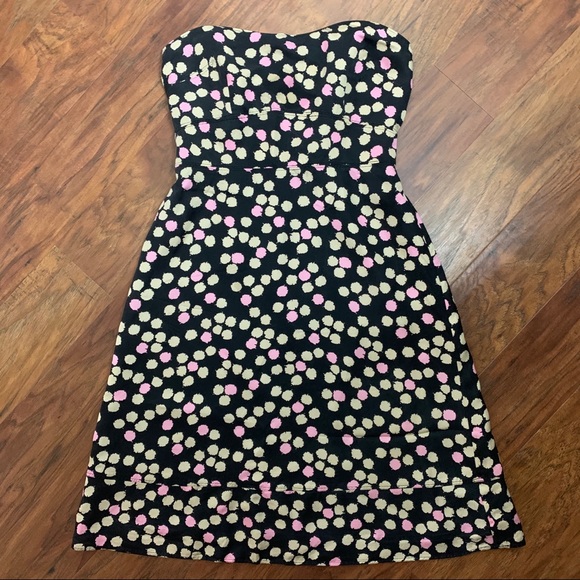 J. Crew Dresses & Skirts - J. Crew Strapless Silk Polka Dot Dress Size 6